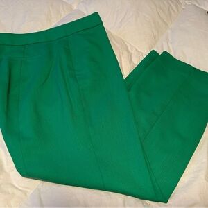 J. Crew Vibrant Lined Suit Green Pants by Nova Fides (Pronto Italy) sz 12 NWT